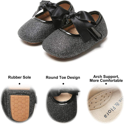 Soft Sole Leather Baby Shoes - Infant Baby Walking Shoes Moccasinss Rubber Sole Crib Shoes