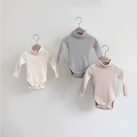 Turtleneck Infant Baby Boys Bodysuit Toddler Girl Jumpsuit Clothing